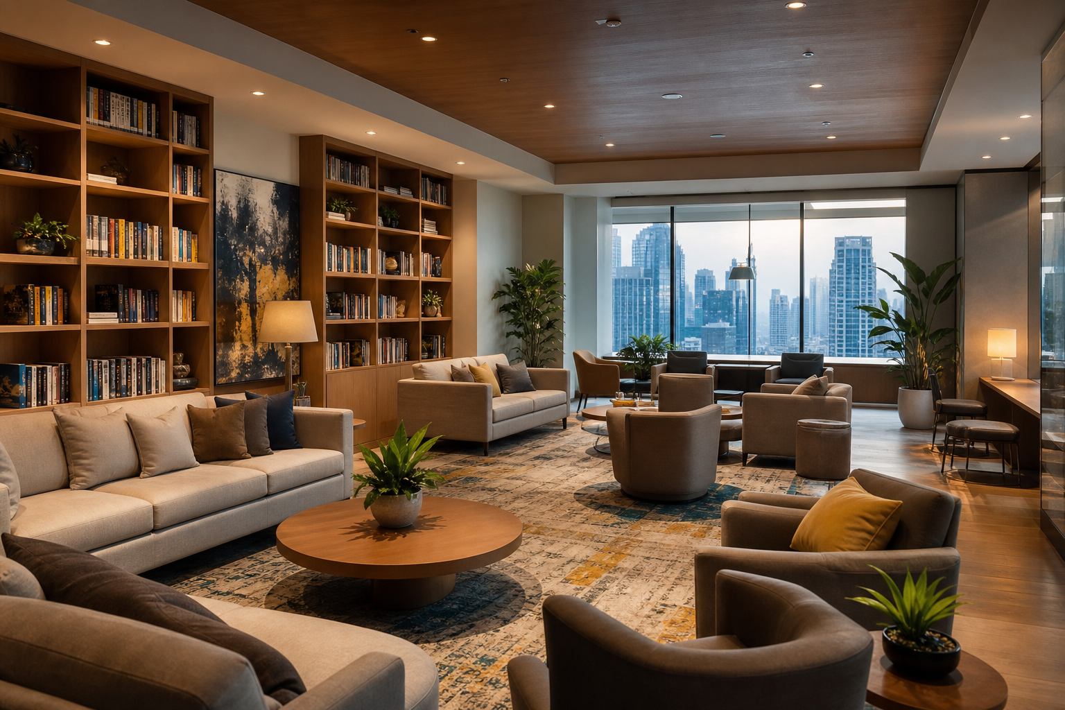 Reader lounge area at PressPointCo Singapore office