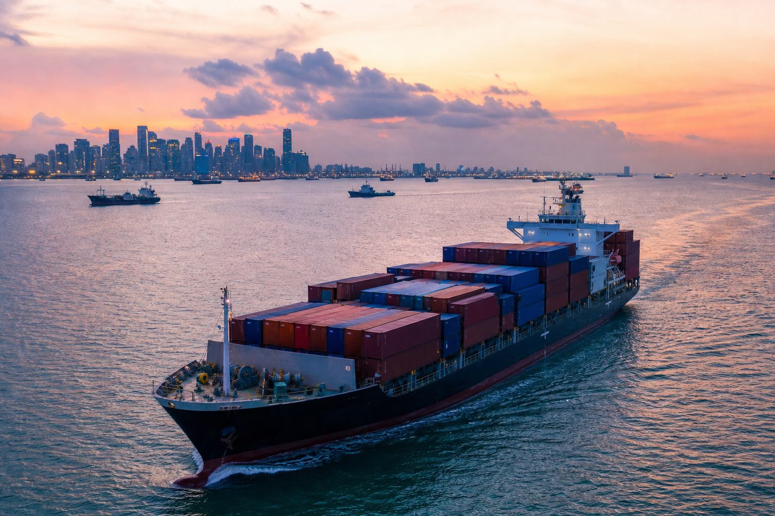 Shipping lanes and commodity trade routes through Singapore